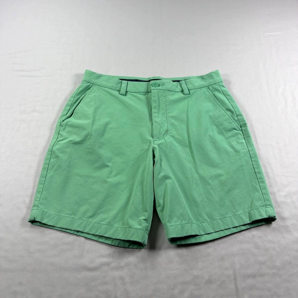 Vineyard Vines On The Go Shorts Men Size 30 Green Chino Preppy Tech Stretch Golf